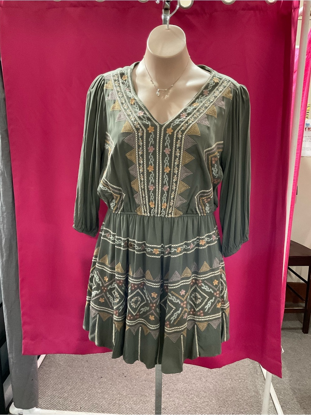 Embroidered Western Plus Size Dress